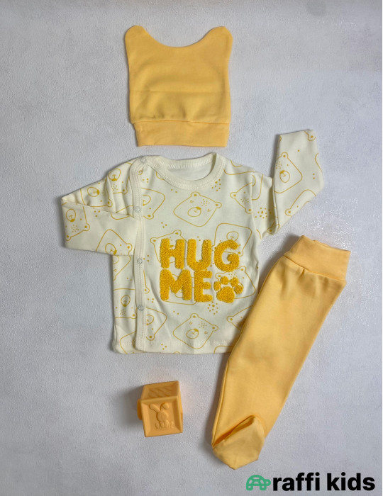 Hug me 3-lü dəst -Türkiyə istehsalı pambıq uşaq geyimi|Raffi Kids