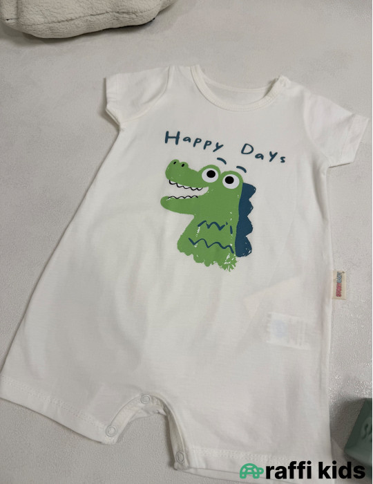 Happy days şort tulum -Türkiyə istehsalı pambıq uşaq geyimi|Raffi Kids