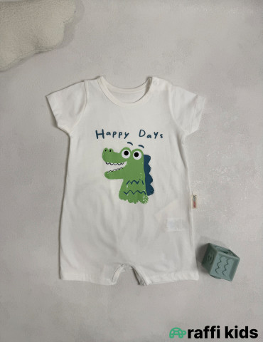 Happy days şort tulum -Türkiyə istehsalı pambıq uşaq geyimi|Raffi Kids