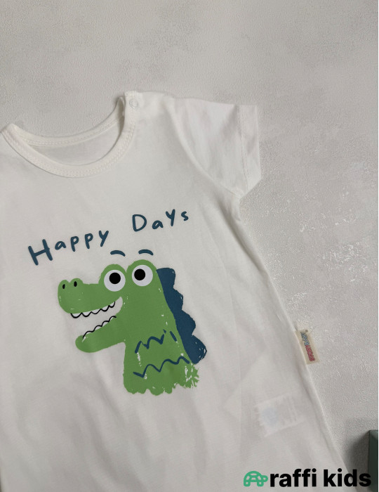 Happy days şort tulum -Türkiyə istehsalı pambıq uşaq geyimi|Raffi Kids