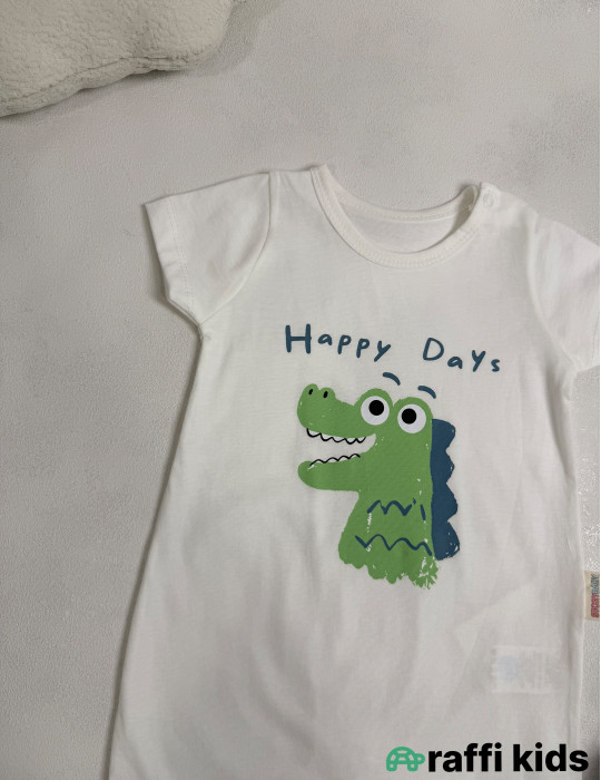 Happy days şort tulum -Türkiyə istehsalı pambıq uşaq geyimi|Raffi Kids