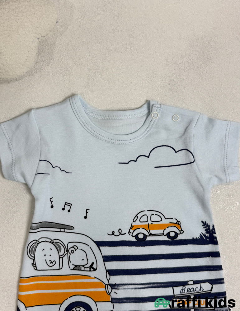 Səyahətçi şort tulum -Türkiyə istehsalı pambıq uşaq geyimi|Raffi Kids