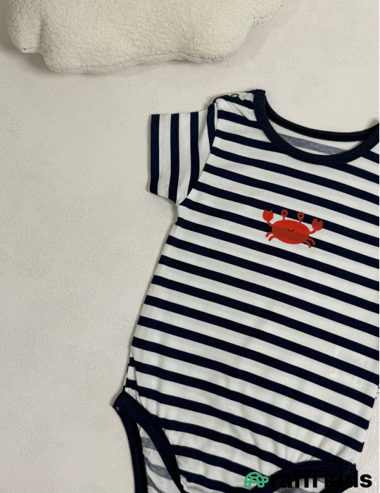 Crab qısaqol body -Türkiyə istehsalı pambıq uşaq geyimi|Raffi Kids