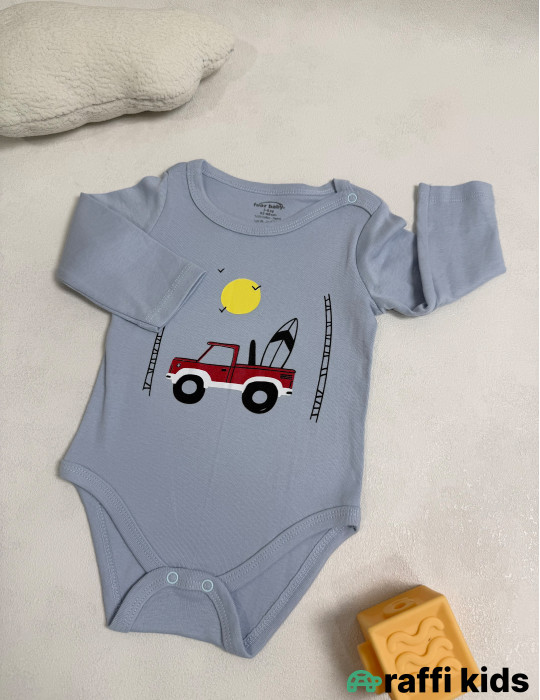 Günəşli günlər uzunqol body-Türkiyə istehsalı pambıq uşaq geyimi|Raffi Kids