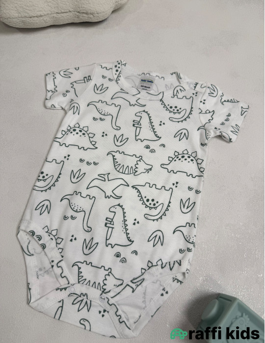 Dinos qısaqol body -Türkiyə istehsalı pambıq uşaq geyimi|Raffi Kids