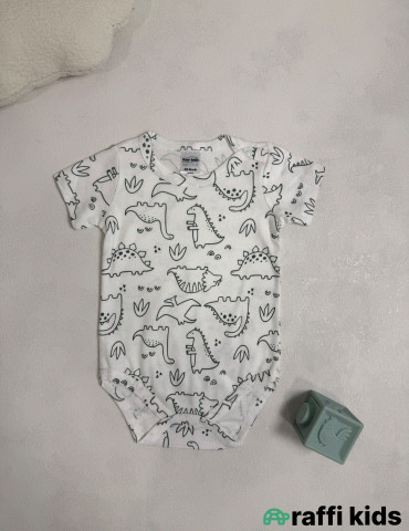 Dinos qısaqol body -Türkiyə istehsalı pambıq uşaq geyimi|Raffi Kids