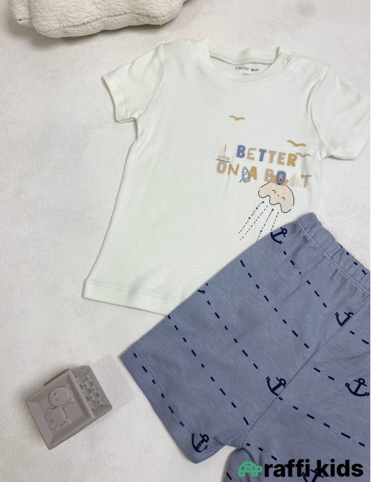Better on a boat 2-li dəst -Türkiyə istehsalı pambıq uşaq geyimi|Raffi Kids