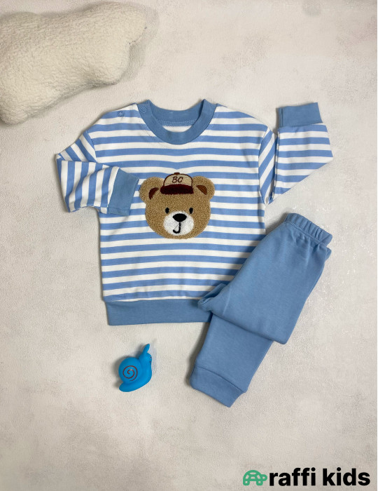 Teddy 2-li dəst -Türkiyə istehsalı pambıq uşaq geyimi|Raffi Kids