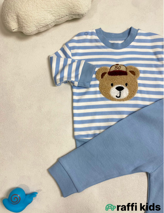 Teddy 2-li dəst -Türkiyə istehsalı pambıq uşaq geyimi|Raffi Kids