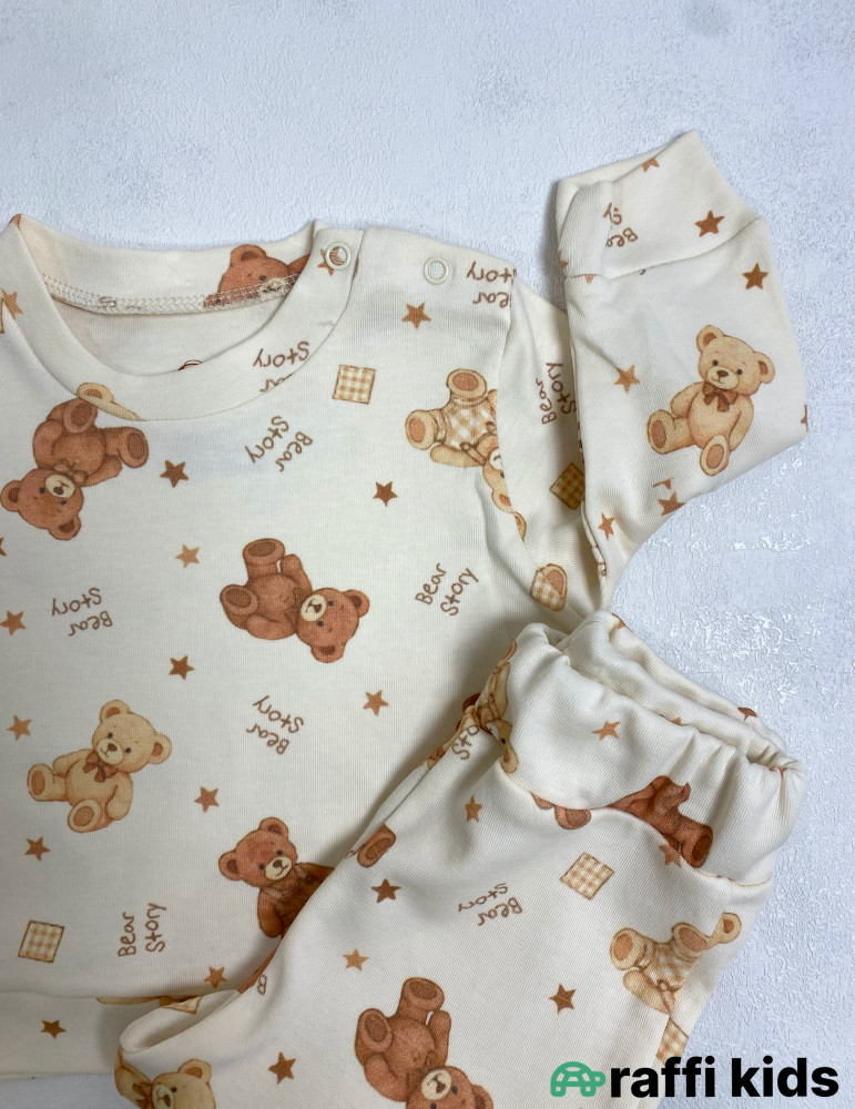 Teddy 2-li dəst -Türkiyə istehsalı pambıq uşaq geyimi|Raffi Kids