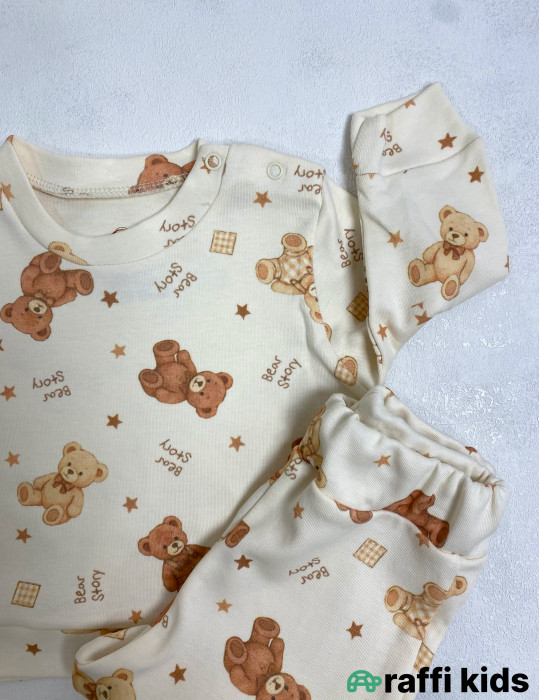 Teddy 2-li dəst -Türkiyə istehsalı pambıq uşaq geyimi|Raffi Kids