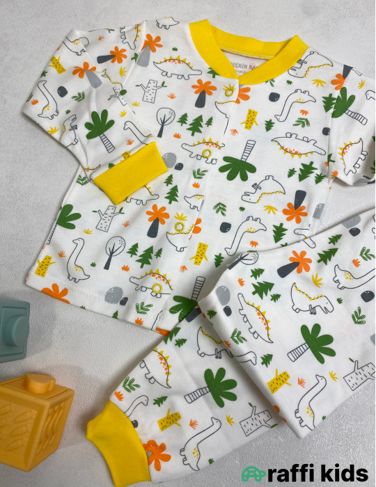 Stegosaurus 2-li pijama dəst -Türkiyə istehsalı pambıq uşaq geyimi|Raffi Kids