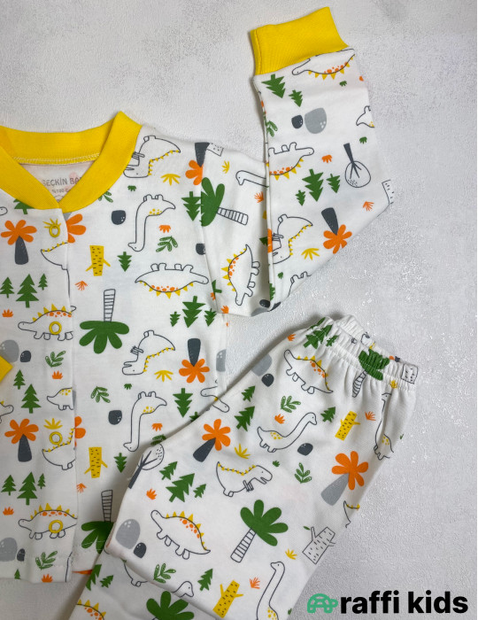 Stegosaurus 2-li pijama dəst -Türkiyə istehsalı pambıq uşaq geyimi|Raffi Kids