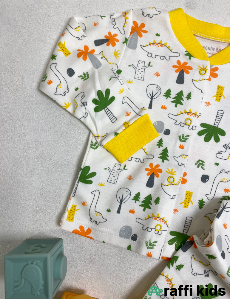 Stegosaurus 2-li pijama dəst -Türkiyə istehsalı pambıq uşaq geyimi|Raffi Kids