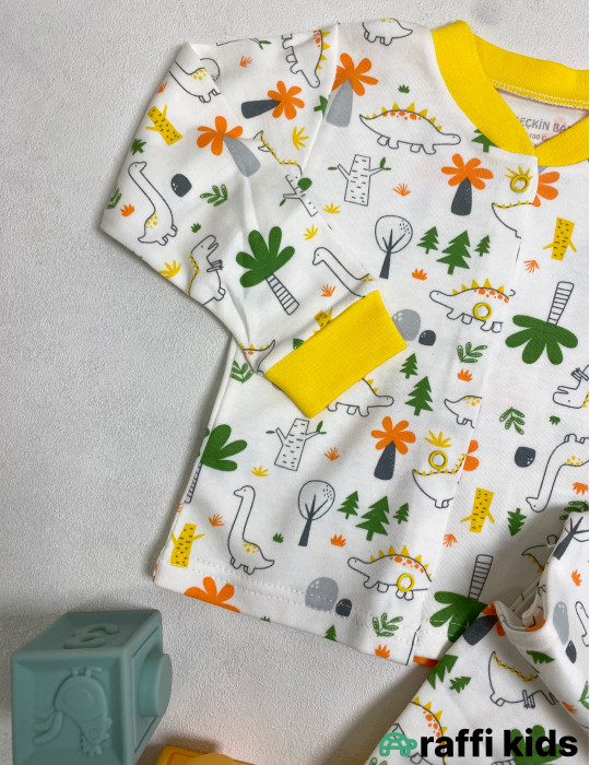 Stegosaurus 2-li pijama dəst -Türkiyə istehsalı pambıq uşaq geyimi|Raffi Kids