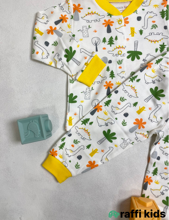 Stegosaurus 2-li pijama dəst -Türkiyə istehsalı pambıq uşaq geyimi|Raffi Kids