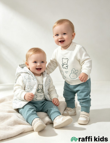 Baby hi 3-lü dəst -Türkiyə istehsalı pambıq uşaq geyimi|Raffi Kids