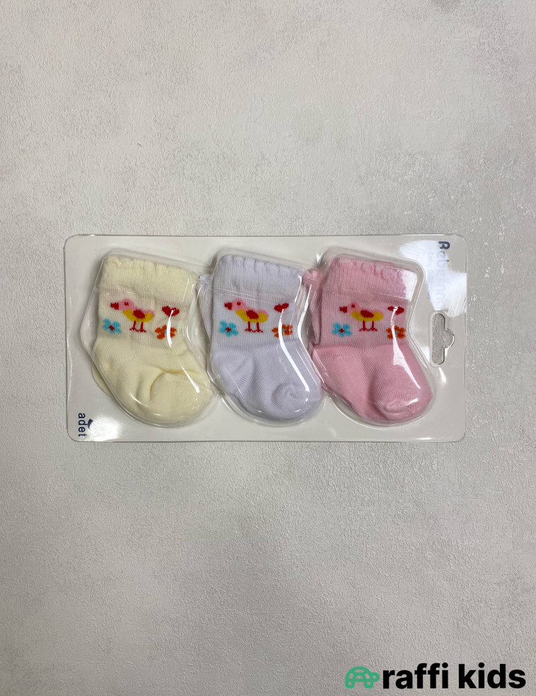 3-lü Körpə Corab Dəsti | Uşaq Corabları – Raffi Kids