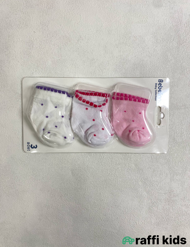 3-lü Körpə Corab Dəsti | Uşaq Corabları – Raffi Kids