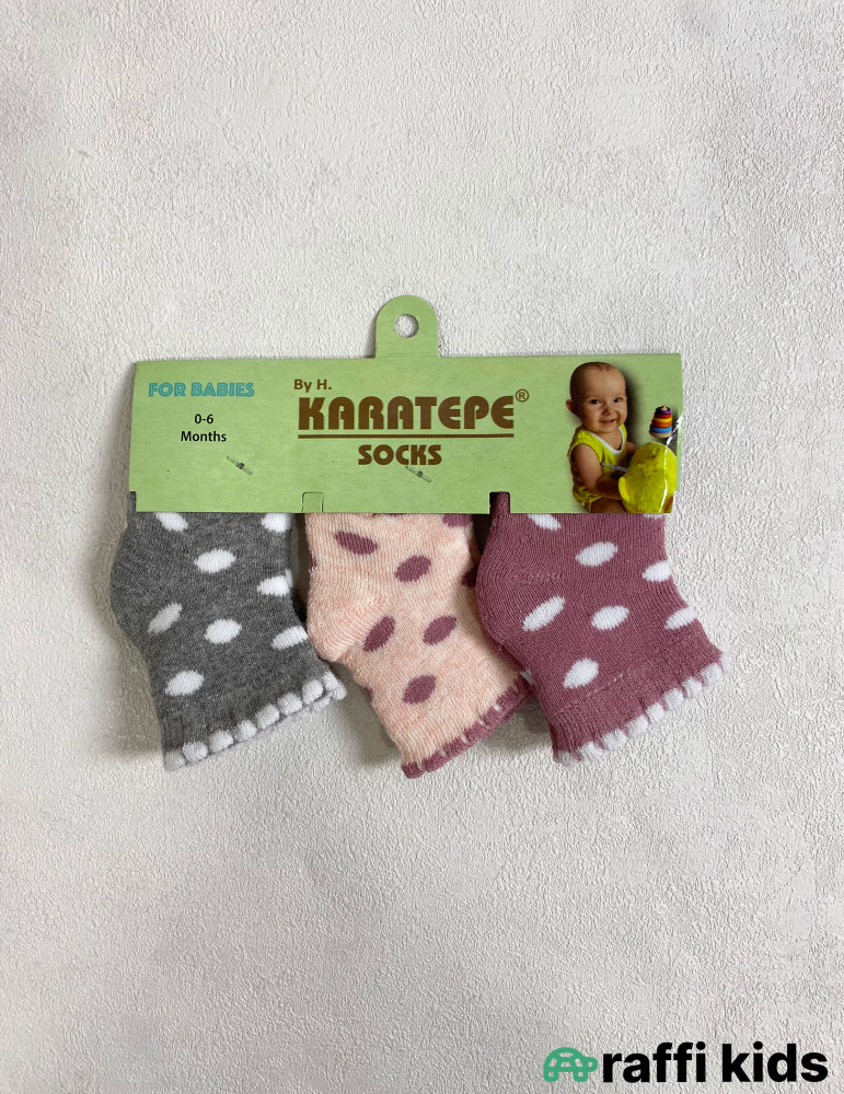 3-lü Körpə Corab Dəsti | Uşaq Corabları – Raffi Kids