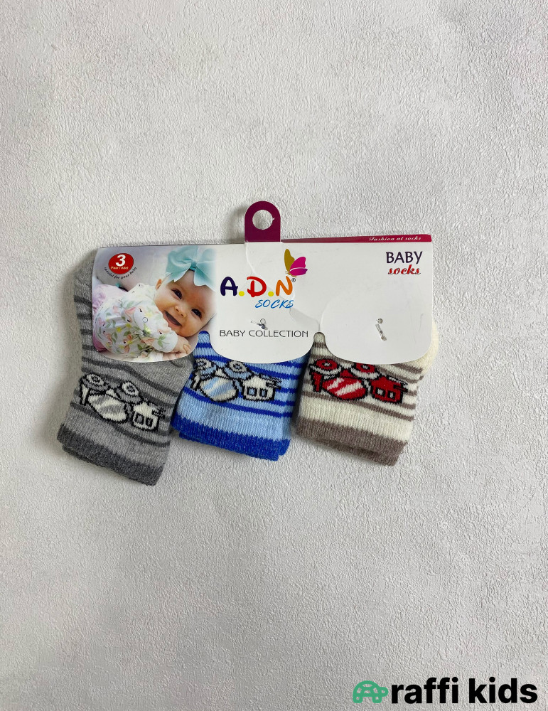 3-lü Körpə Corab Dəsti | Uşaq Corabları – Raffi Kids