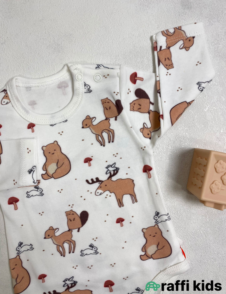 Bambi uzunqol body -Türkiyə istehsalı pambıq uşaq geyimi|Raffi Kids