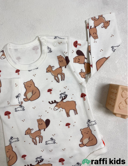 Bambi uzunqol body -Türkiyə istehsalı pambıq uşaq geyimi|Raffi Kids