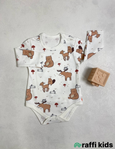 Bambi uzunqol body -Türkiyə istehsalı pambıq uşaq geyimi|Raffi Kids