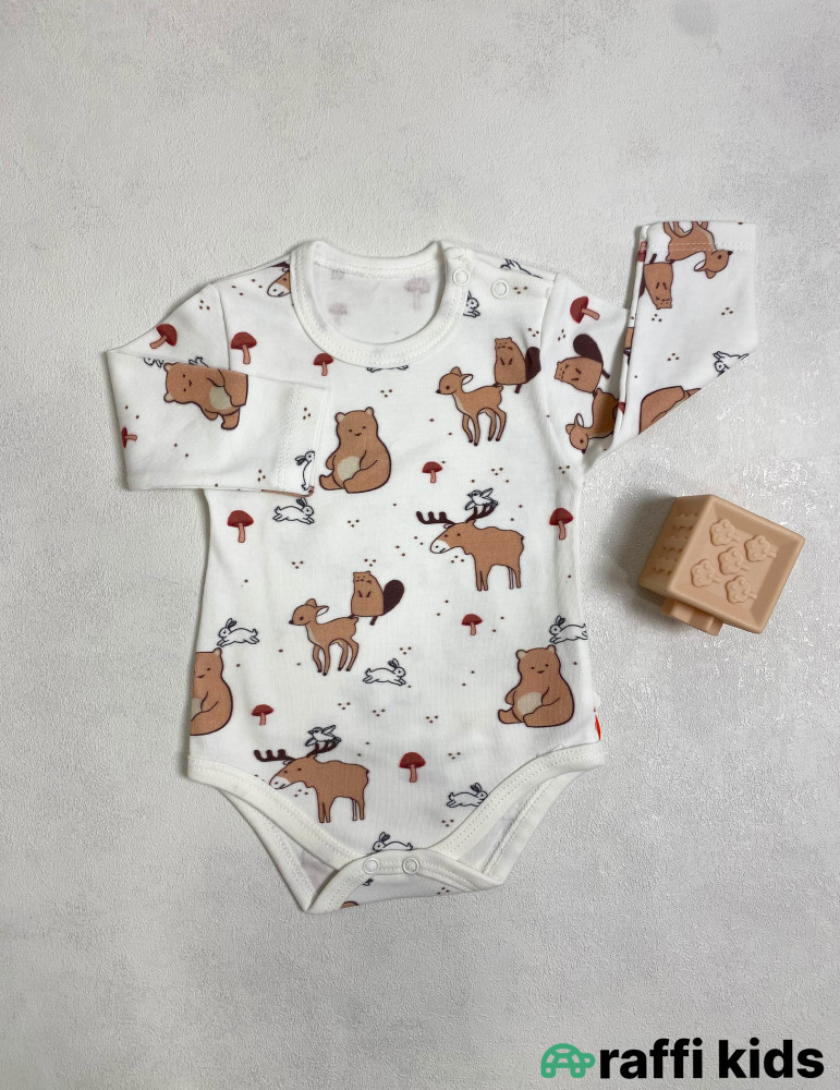 Bambi uzunqol body -Türkiyə istehsalı pambıq uşaq geyimi|Raffi Kids
