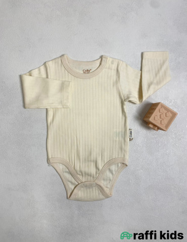 Bej uzunqol body -Türkiyə istehsalı pambıq uşaq geyimi|Raffi Kids