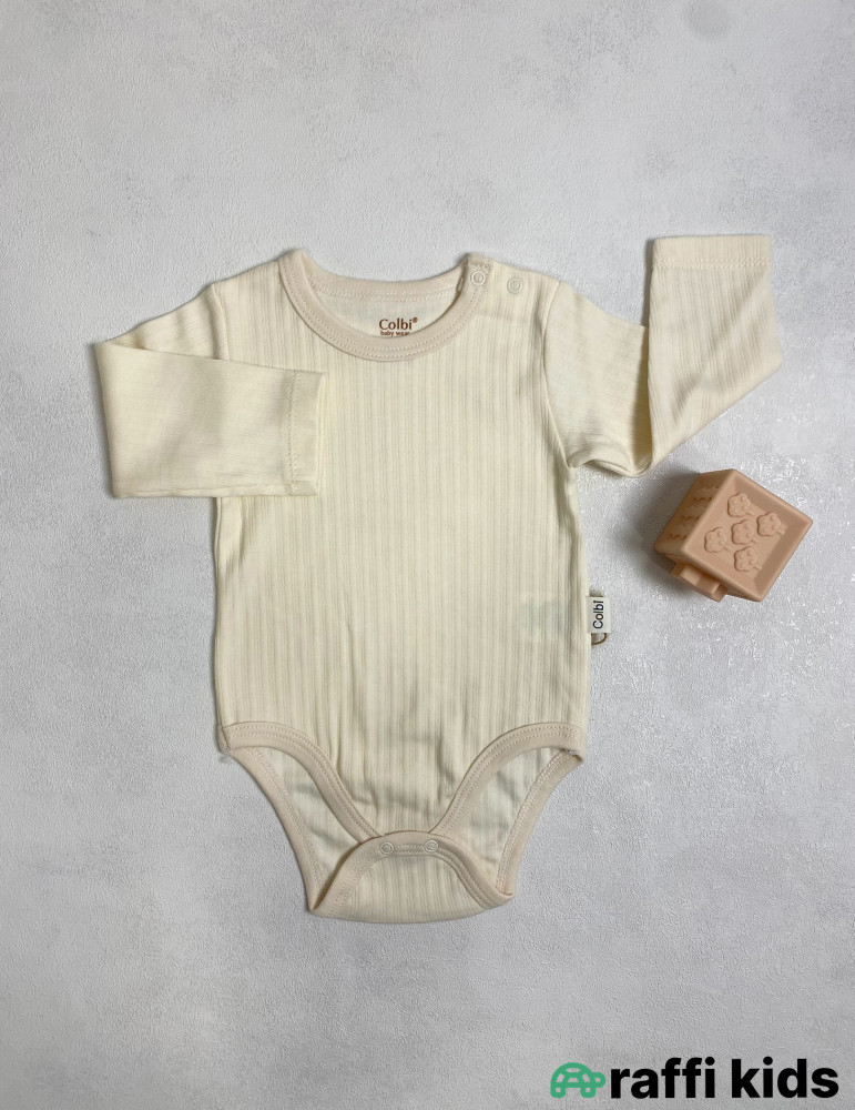Bej uzunqol body -Türkiyə istehsalı pambıq uşaq geyimi|Raffi Kids