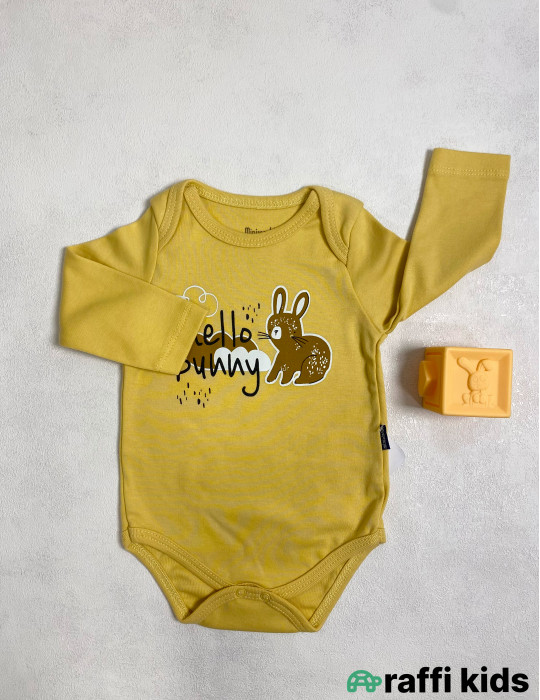 Hello bunny uzunqol body -Türkiyə istehsalı pambıq uşaq geyimi|Raffi Kids