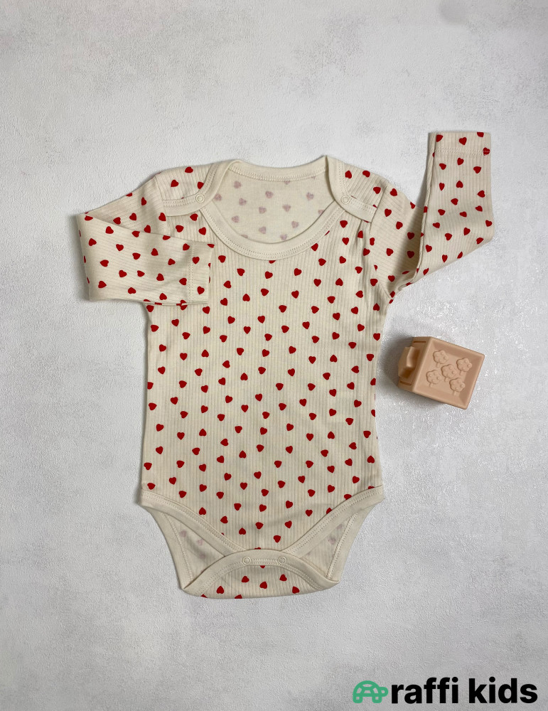 Love uzunqol body -Türkiyə istehsalı pambıq uşaq geyimi|Raffi Kids