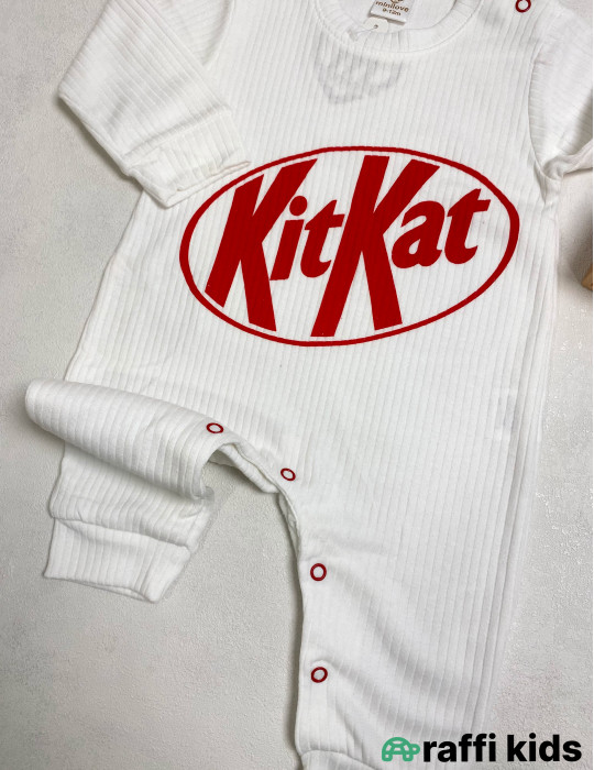 KitKat papaqlı tulum -Türkiyə istehsalı pambıq uşaq geyimi|Raffi Kids