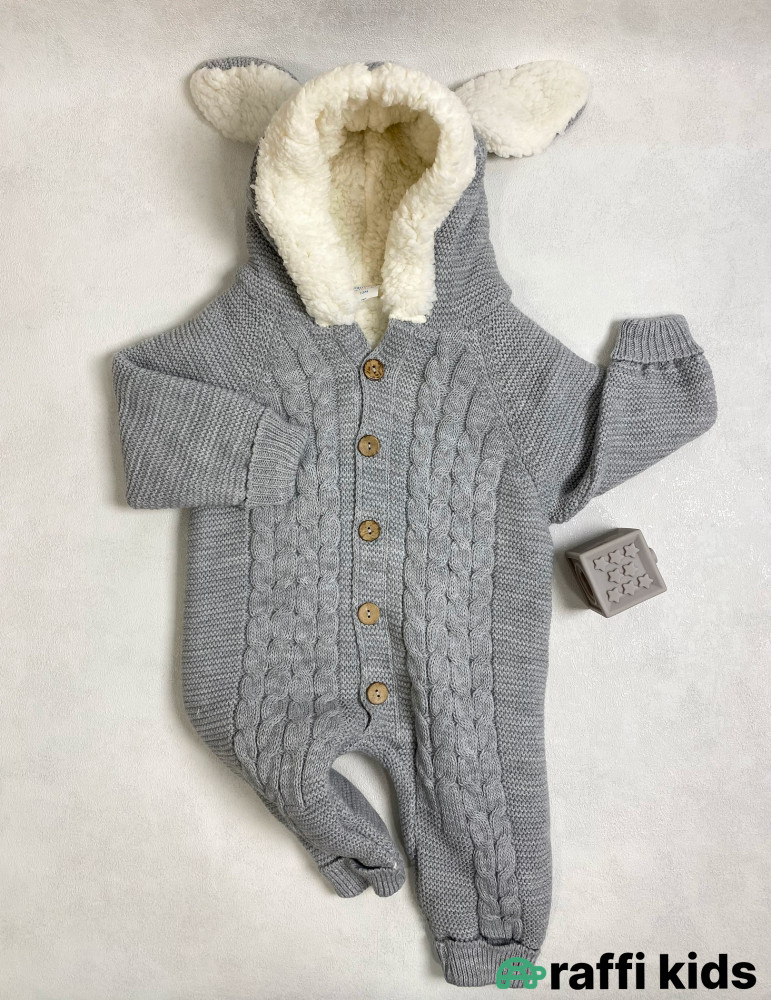 Boz Kürklü Körpə Kombinezonu | Raffi Kids