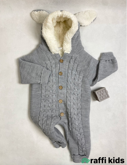 Boz Kürklü Körpə Kombinezonu | Raffi Kids