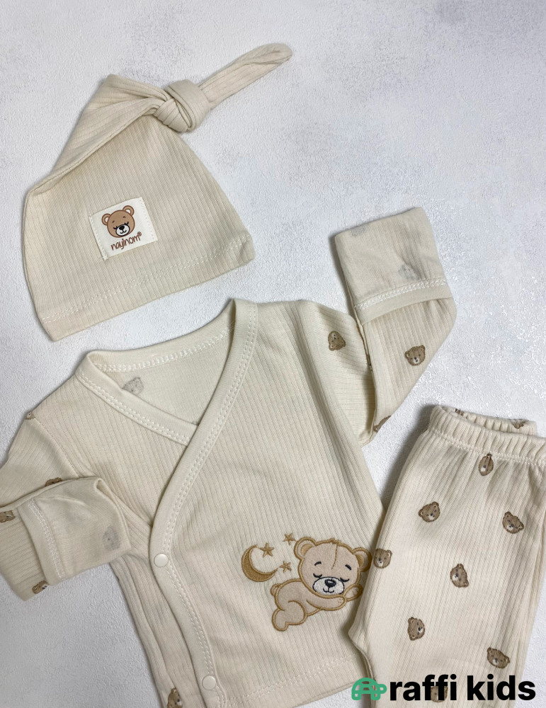 Baby 3-lü dəst -Türkiyə istehsalı pambıq uşaq geyimi|Raffi Kids