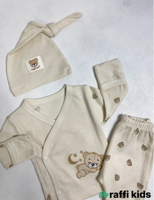 Baby 3-lü dəst -Türkiyə istehsalı pambıq uşaq geyimi|Raffi Kids