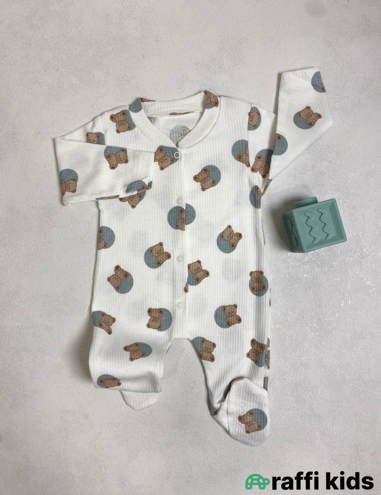 Hi baby ayaqı bağlı tulum -Türkiyə istehsalı pambıq uşaq geyimi|Raffi Kids