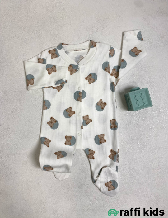 Hi baby ayaqı bağlı tulum -Türkiyə istehsalı pambıq uşaq geyimi|Raffi Kids