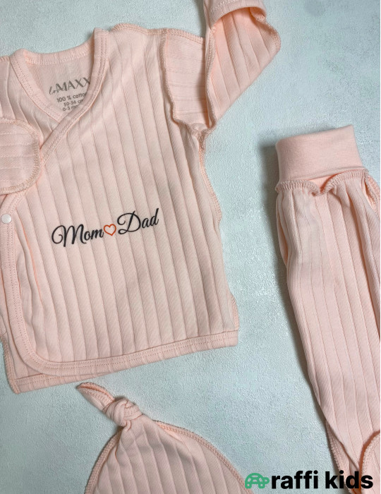 Çöl Tikişli Körpə Dəsti– Mom Love Dad | Raffi Kids
